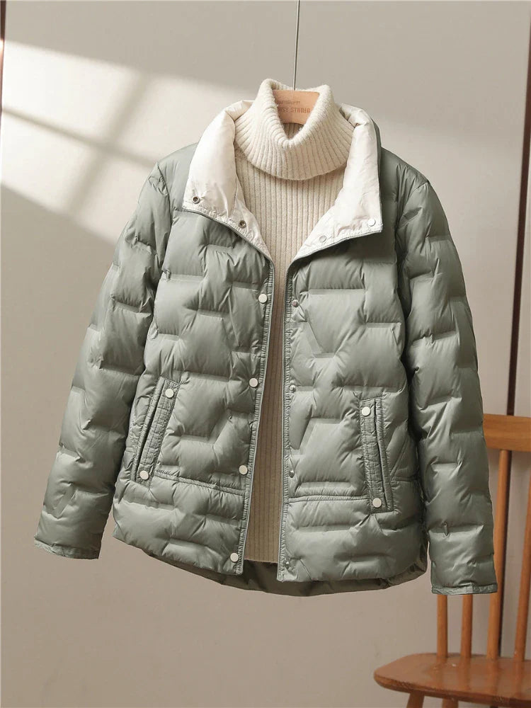 Warm Winter Quilted Down Coat