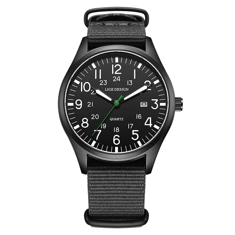 Stylish Quartz Watch with Beige Face and Durable Strap