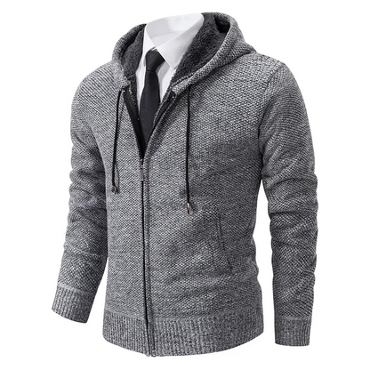 Cozy Fleece Lined Zip Up Cardigan Jacket