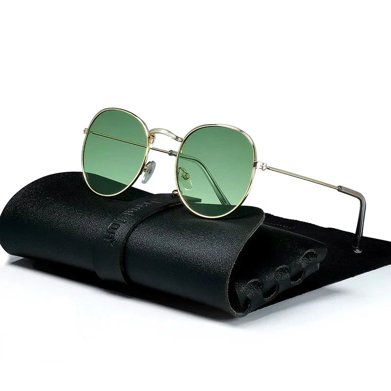 Classic Aviator Metal Sunglasses with UV Protection