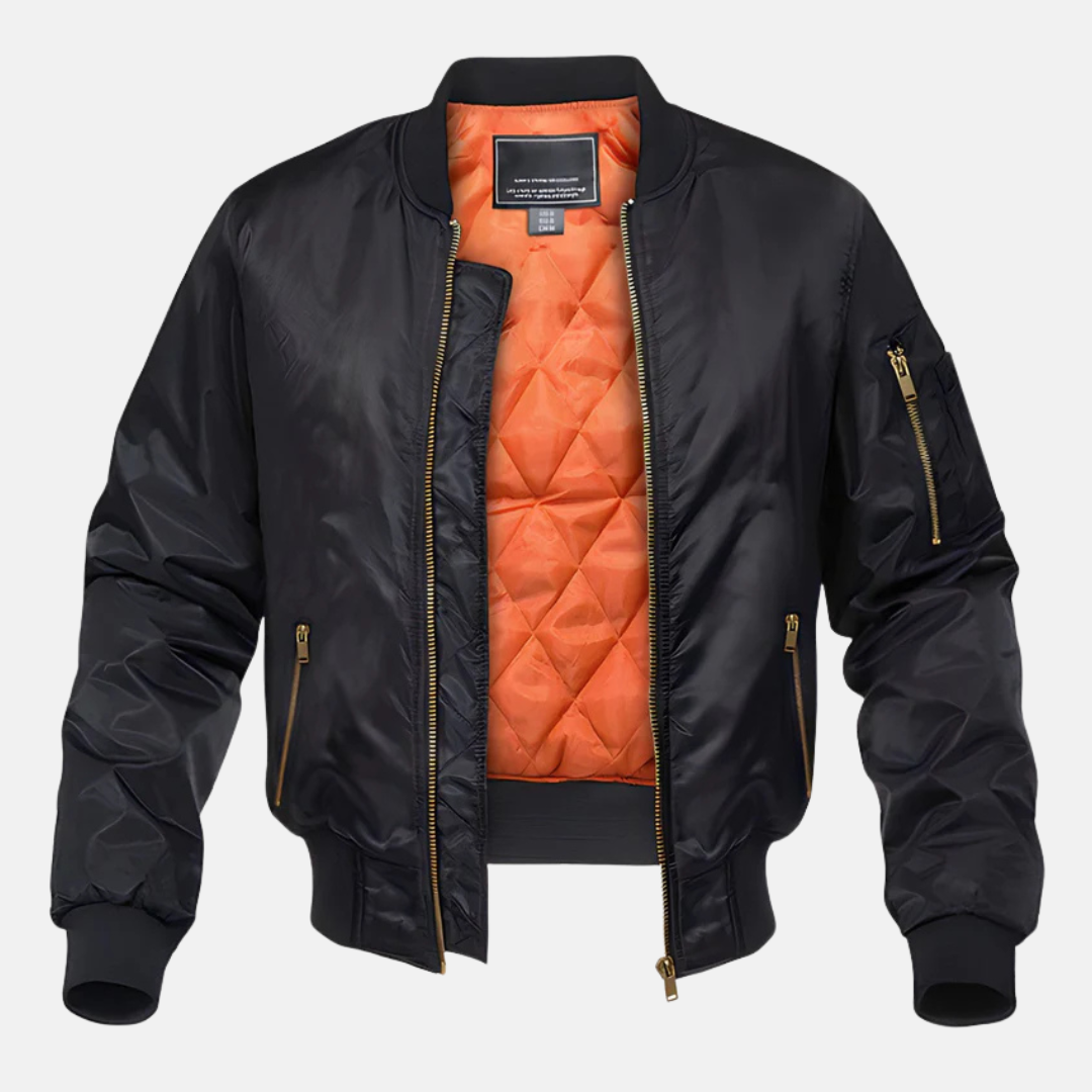 Classic Flight Bomber Leather Jacket