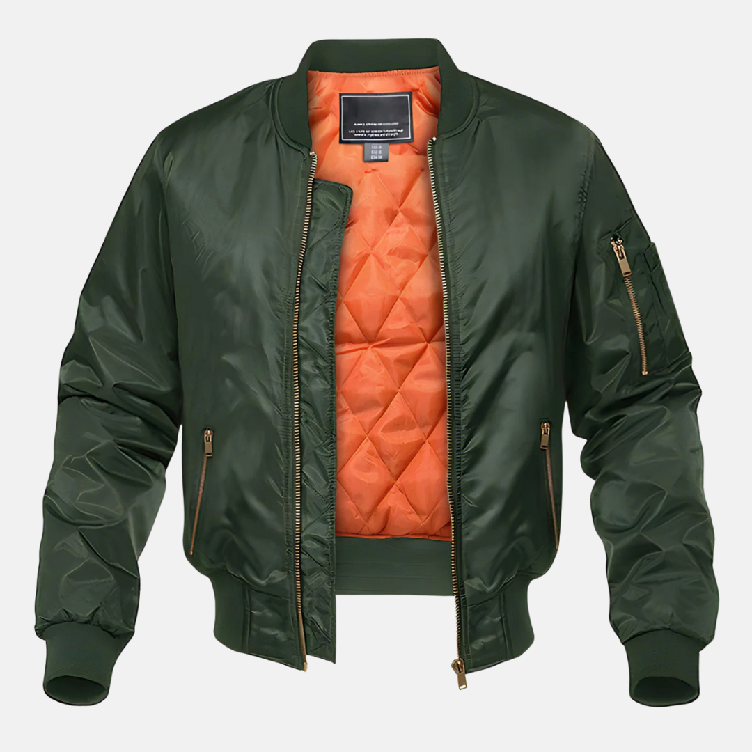 Classic Flight Bomber Leather Jacket