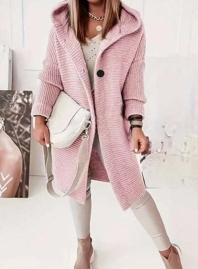 Women's Oversized Hoodie Cardigan with Long Sleeves