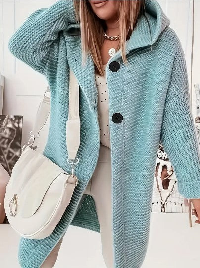 Women's Oversized Hoodie Cardigan with Long Sleeves - EasyApparels