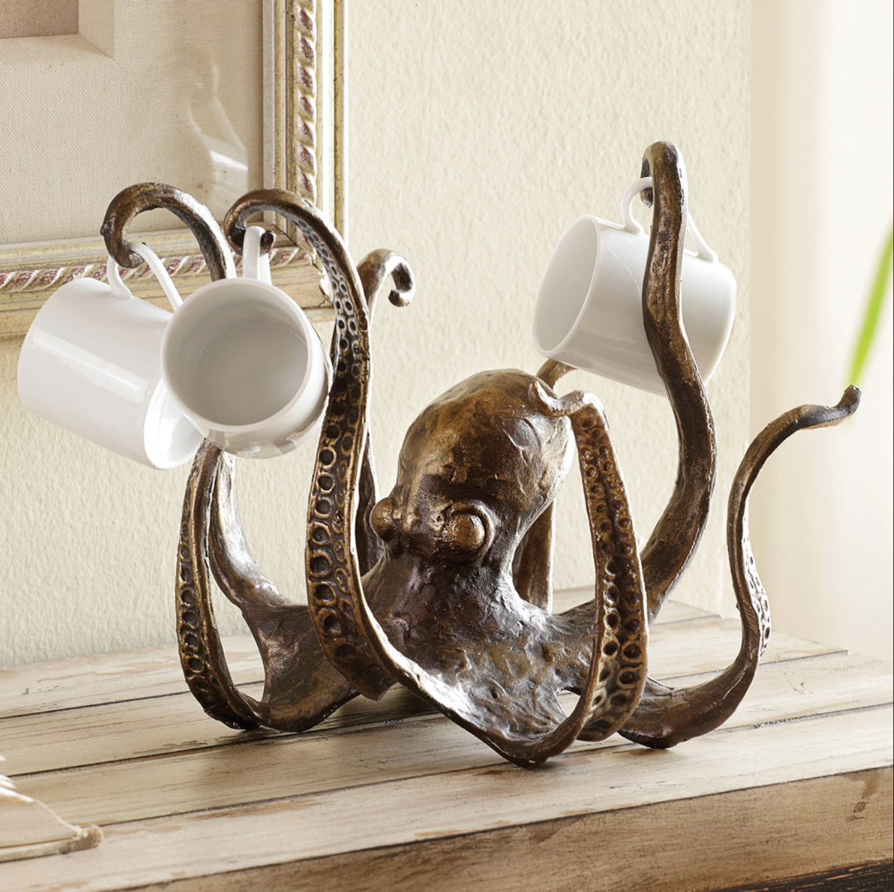 Coastal Ocean Mug Rack - Nautical Coffee Holder - Luxicro