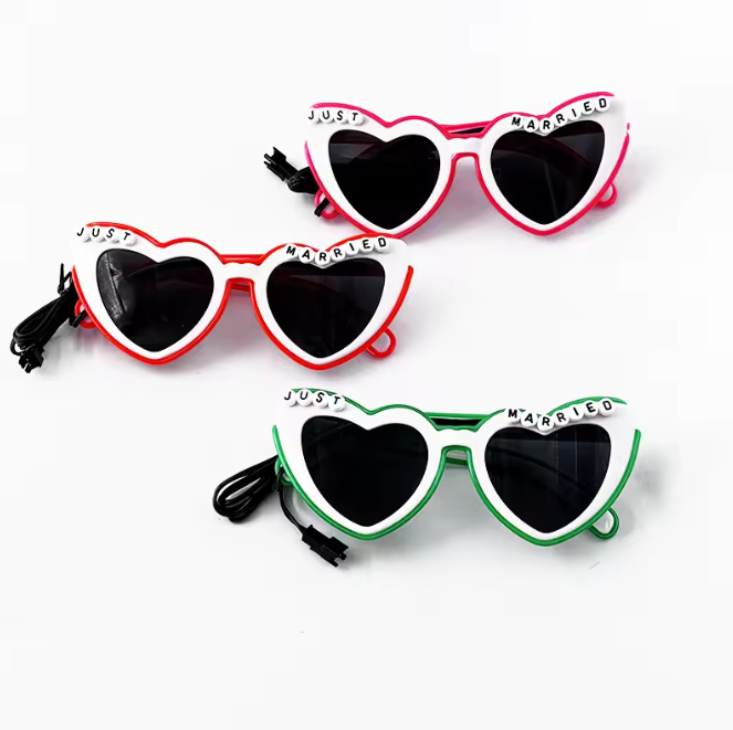 Fun Bride Flashing Heart Shades - Luxicro