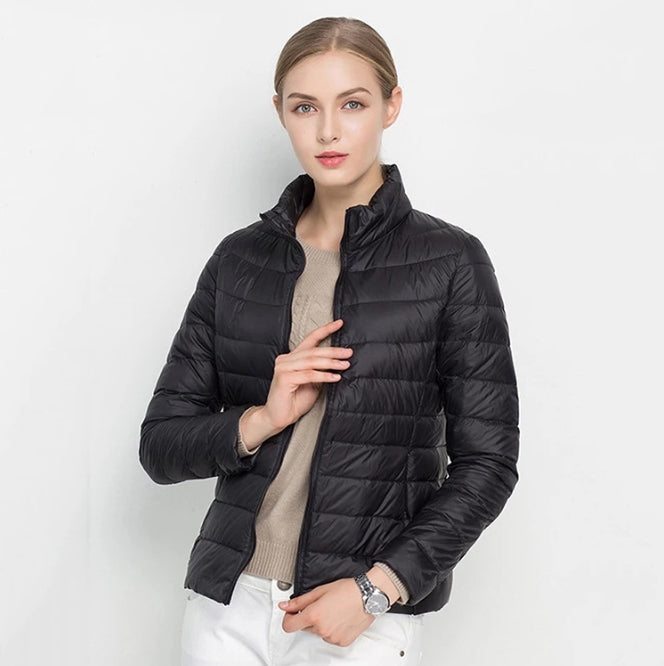 Slim Fit Women's Quilted Down Coat - EasyApparels