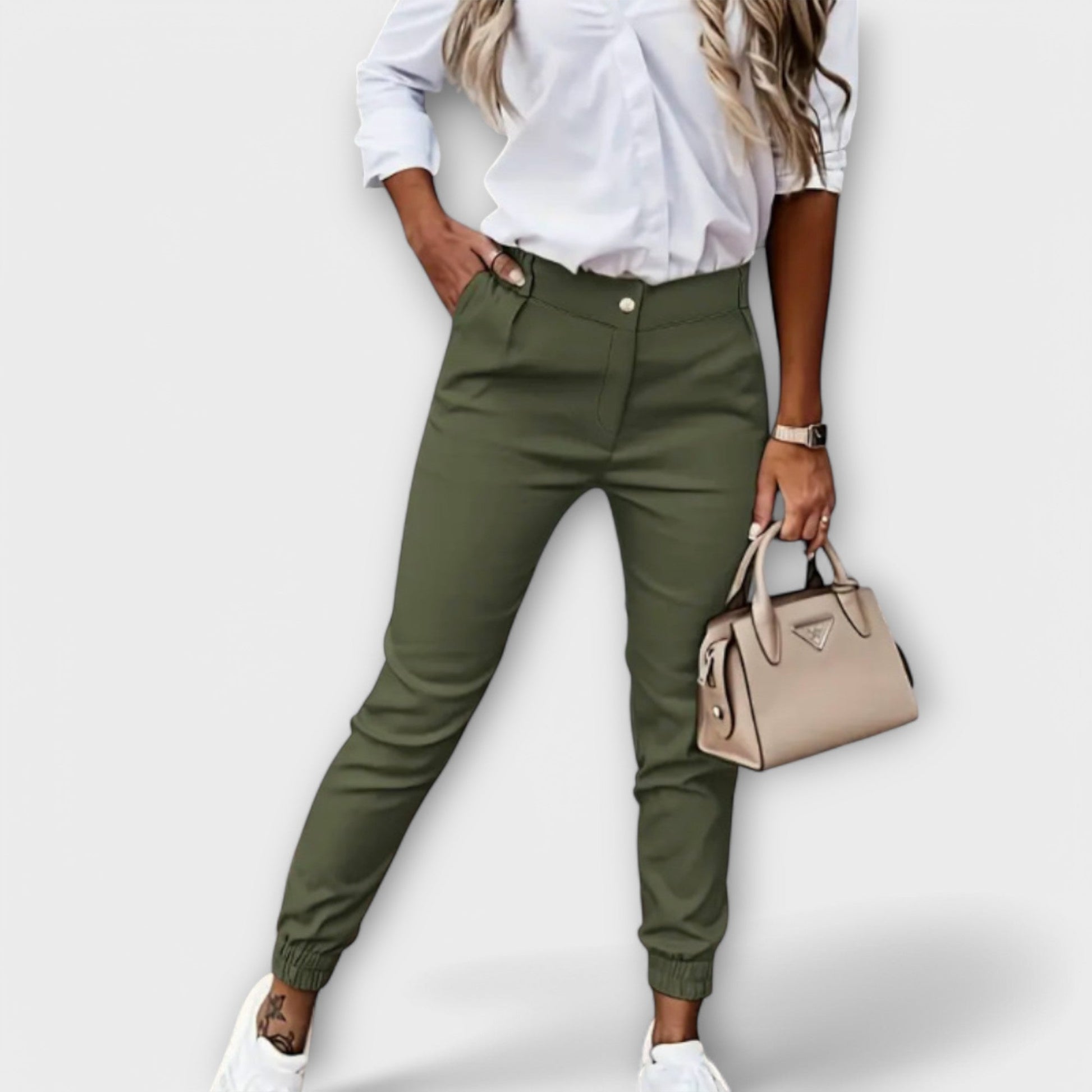 Comfortable Fit Stretchy Trousers - Vossary