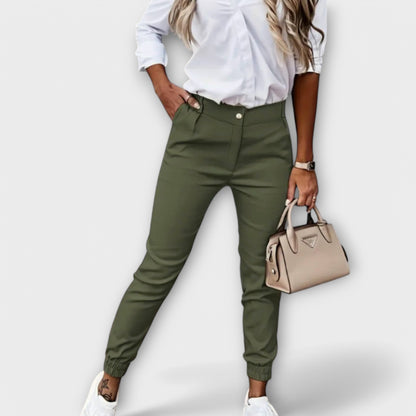 Comfortable Elastic Waist Women's Daily Pants - Vossary