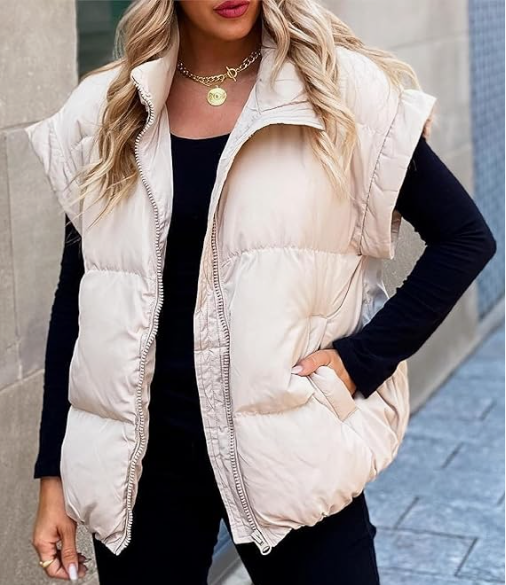 Warm Padded Women's Zip Vest - EasyApparels