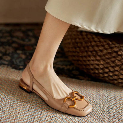 Comfortable Slip On Slingback Flat Shoes