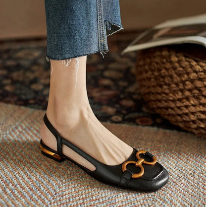 Comfortable Slip On Slingback Flat Shoes