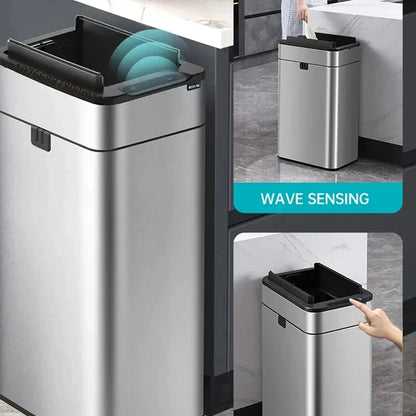 Automatic Touchless Stainless Steel 20L Kitchen Trash Can - Luxicro