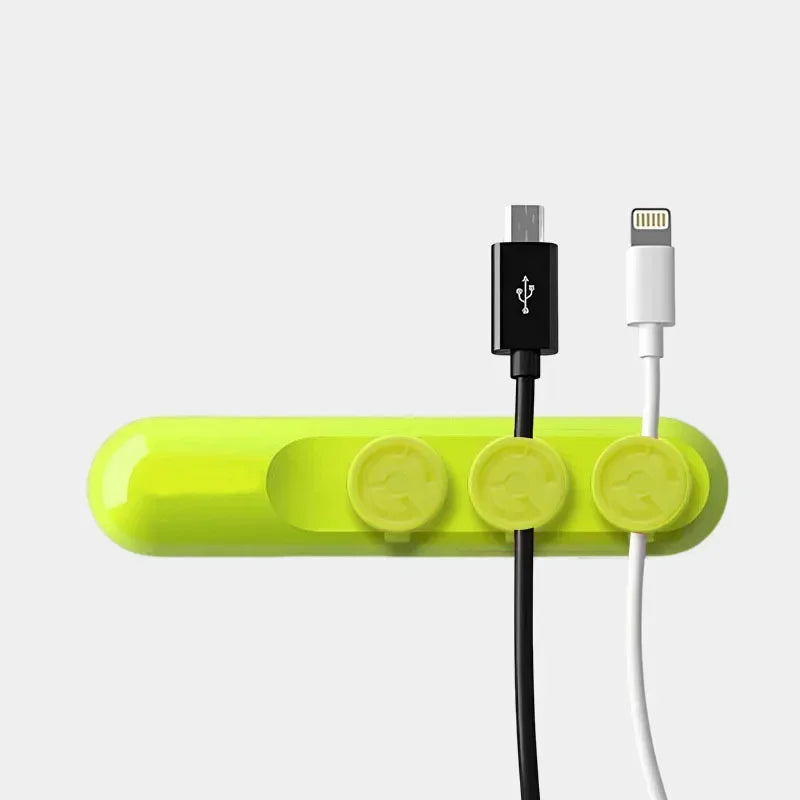 Compact Cable Management Silicone Desk Clip Holder