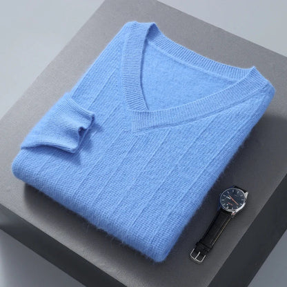 Cozy Men's V-Neck Pullover Sweater