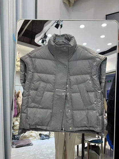 Warm Women's Down Gilet - Short, Lightweight, Winter