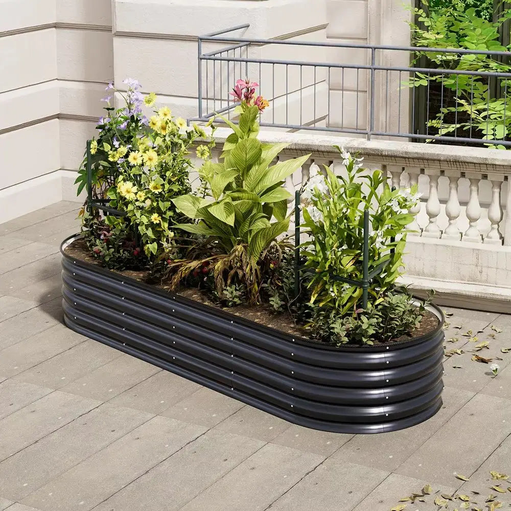 Large Metal Elevated Garden Planter, Durable and Easy Assembly - Luxicro