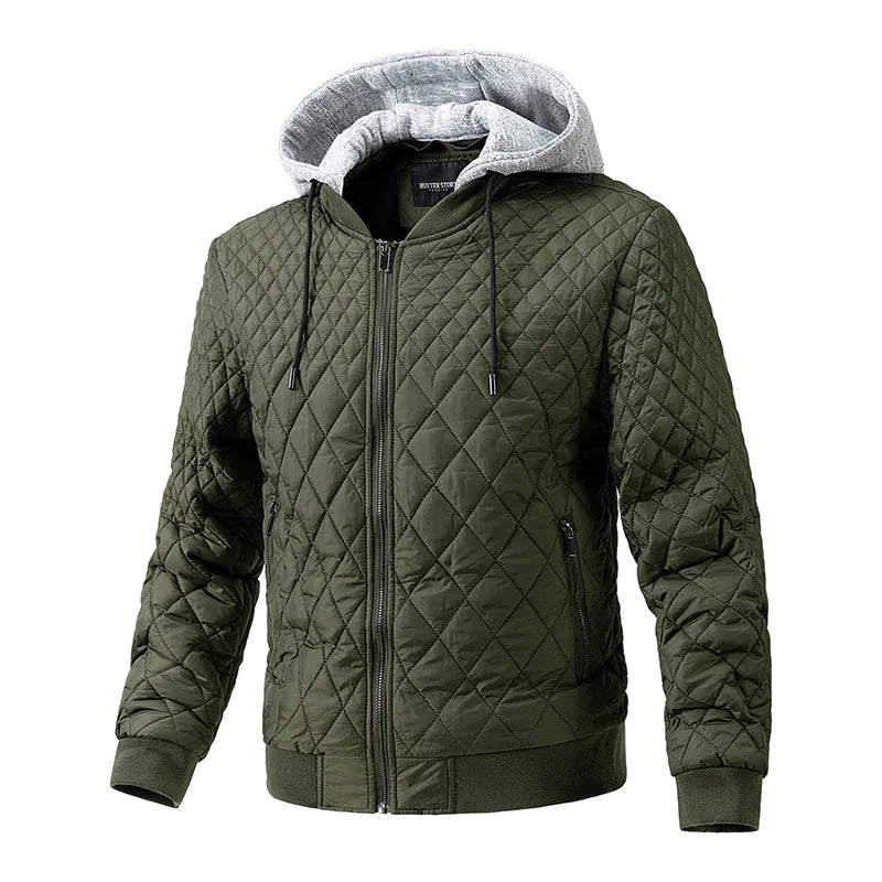 Warm Padded Hooded Bomber Jacket