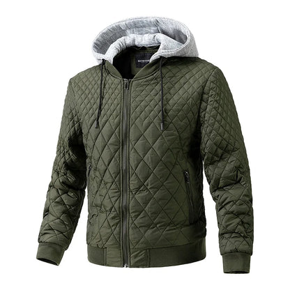 Warm Padded Hooded Bomber Jacket