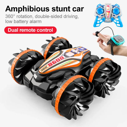 Rugged Remote Control Stunt Car with LED Lights