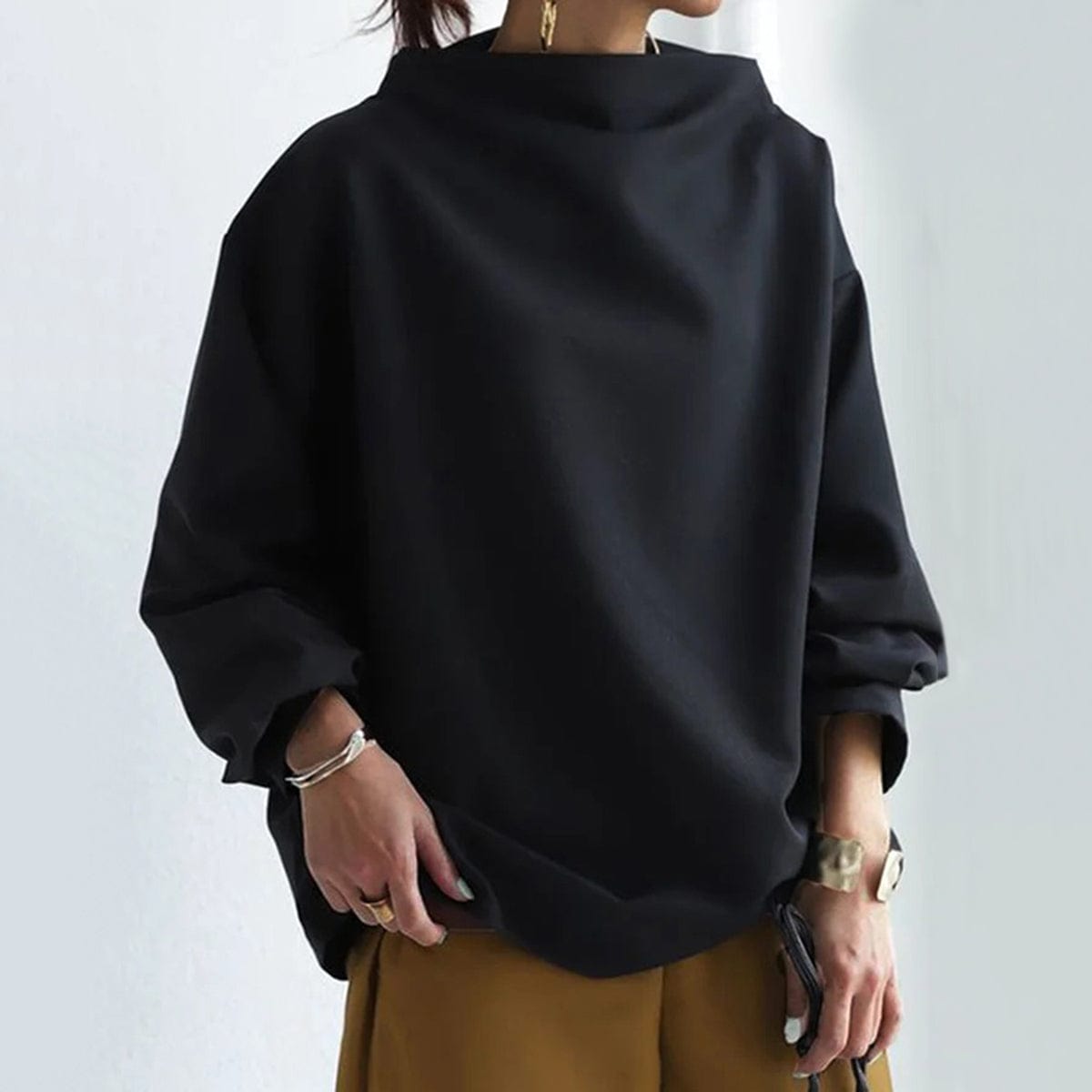 Elegant High Neck Women's Blouse