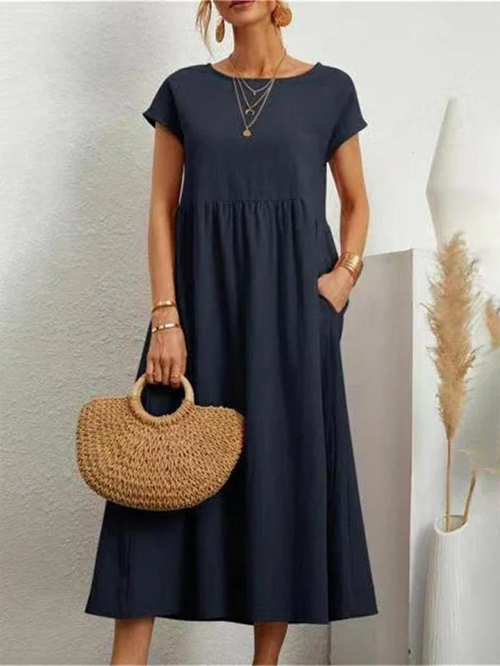 Classic Casual Round Neck Dress