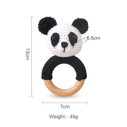 Soft Baby Teether Toy Set with Rattle and Ring