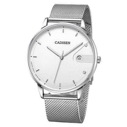 Slim Quartz Mesh Watch 7mm Crystal Face