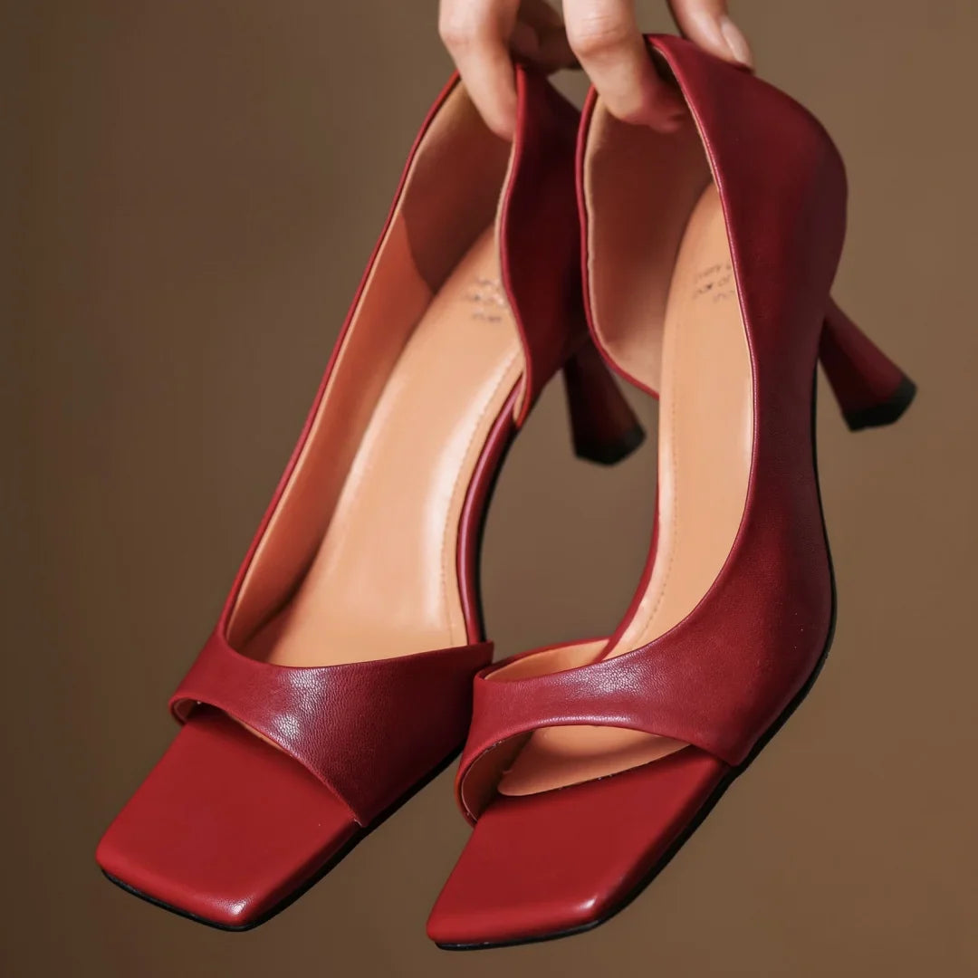 Authentic Leather High Heel Shoes - EasyApparels