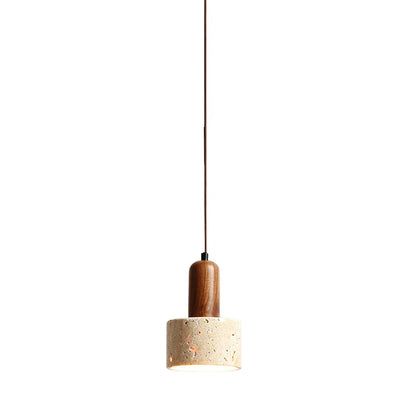 Natural Wood Pendant Bedside Table Lamp