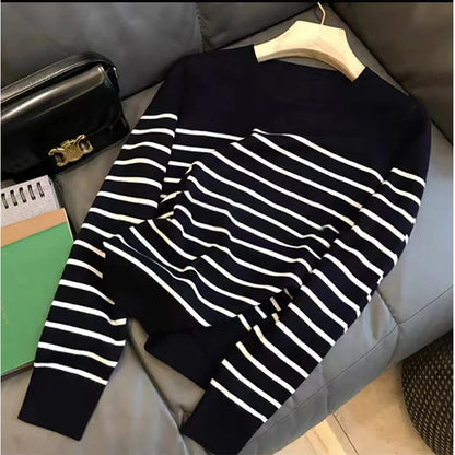 Colorful Horizontal Knit Sweater
