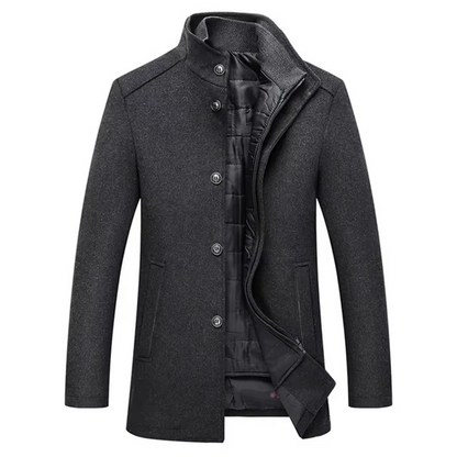 Men's Fit Adjustable Fleece Lined Winter Parka Jacket