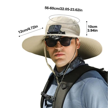 Cooling Outdoor Sun Hat with Rechargeable Fan