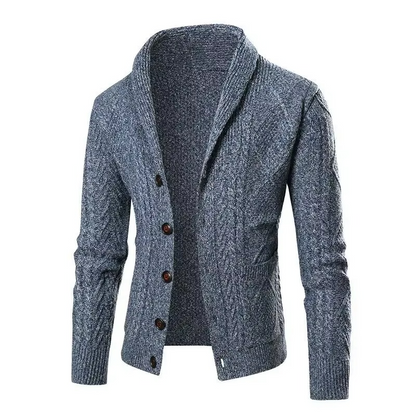 Men's Thin Fit Plain Sweater Jacket for Fall Winter