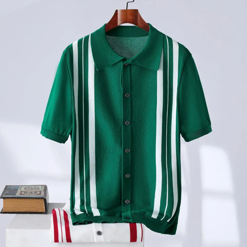 Classic Horizontal Stripe Polo Shirt