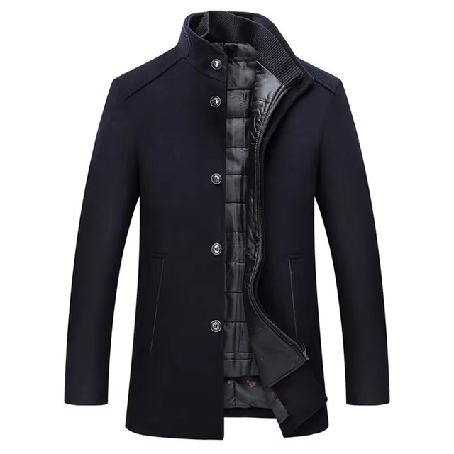 Men's Fit Adjustable Fleece Lined Winter Parka Jacket