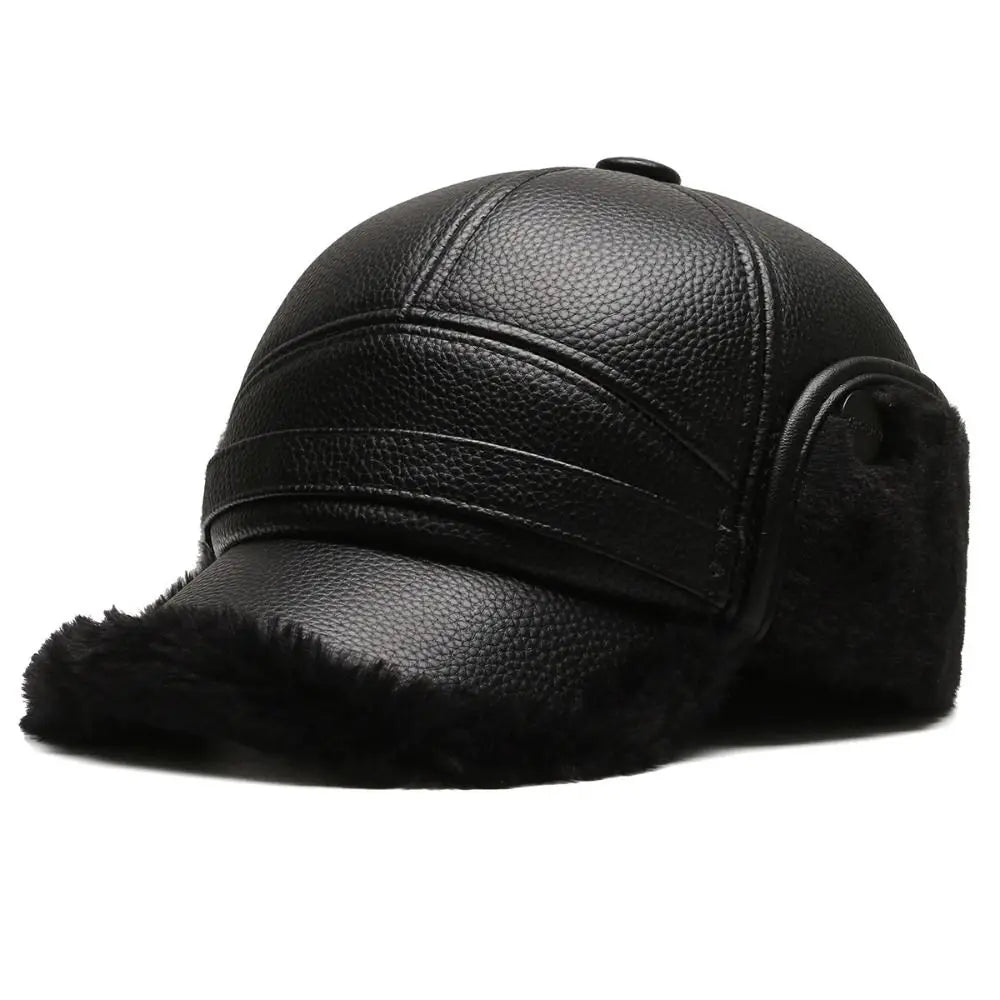 Warm Fleece Lined Trapper Baseball Hat - Vossary