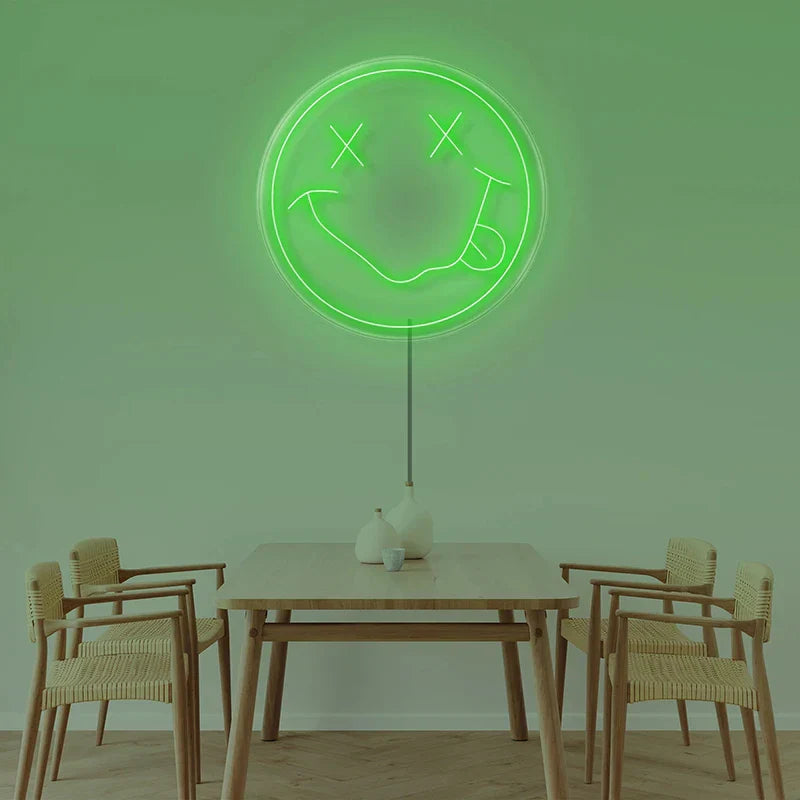 Colorful LED Smiley Face Wall Light USB Powered