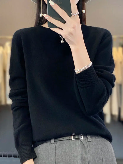 Soft Merino Wool Crew Neck Sweater