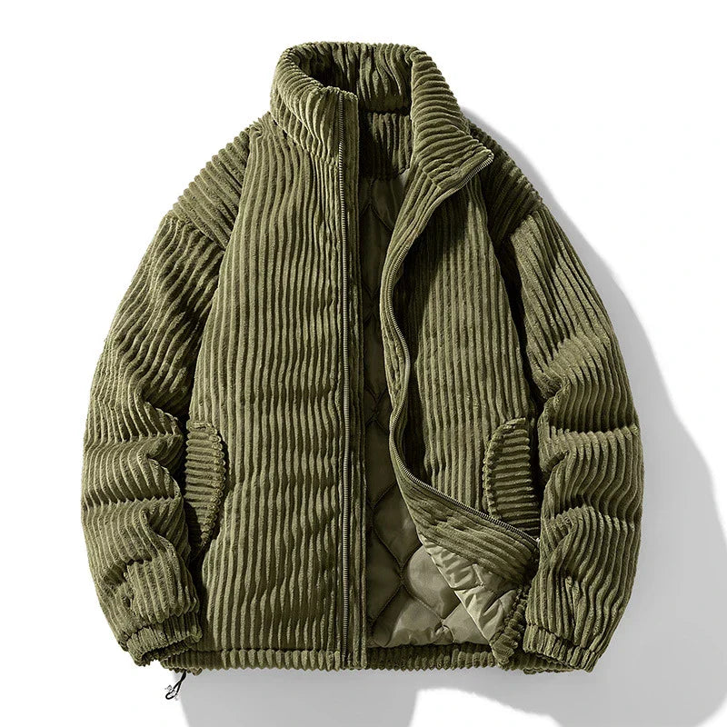 Big Fleece Puffer Coat | Tall Stand Collar Jacket