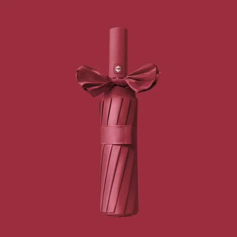 Compact Windproof 24-Rib Umbrella for Rainy Days