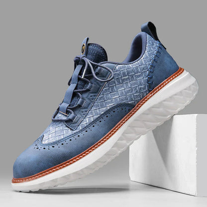 Premium Synthetic Leather Sneakers - Vossary