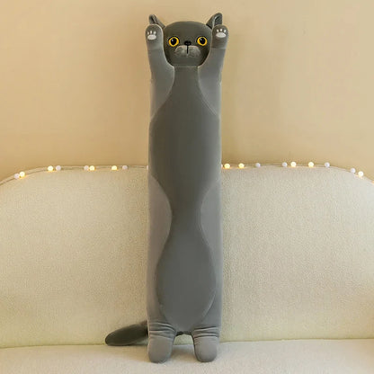 Cuddly Cat Plush Cushion for Home Decor