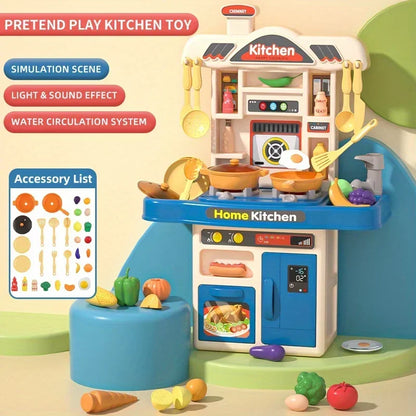 Fun Childrens Play Kitchen Set with Lights and Sounds - Luxicro