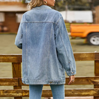 Classic Retro Blue Jeans Jacket