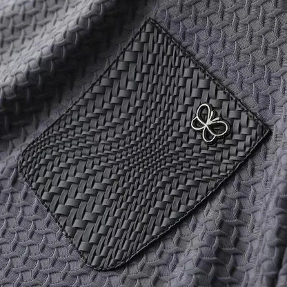 Textured Waffle Pattern Shirt