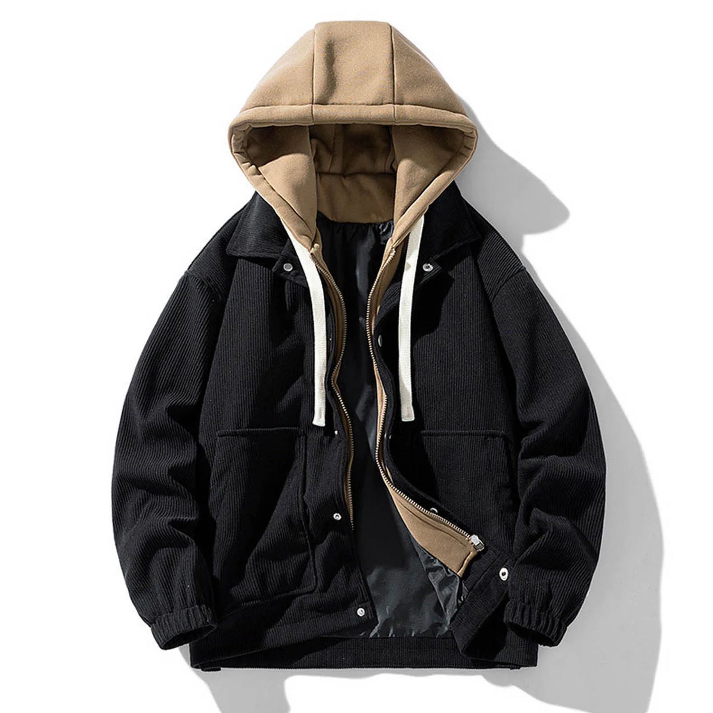 Rustic Corduroy Hooded Jacket