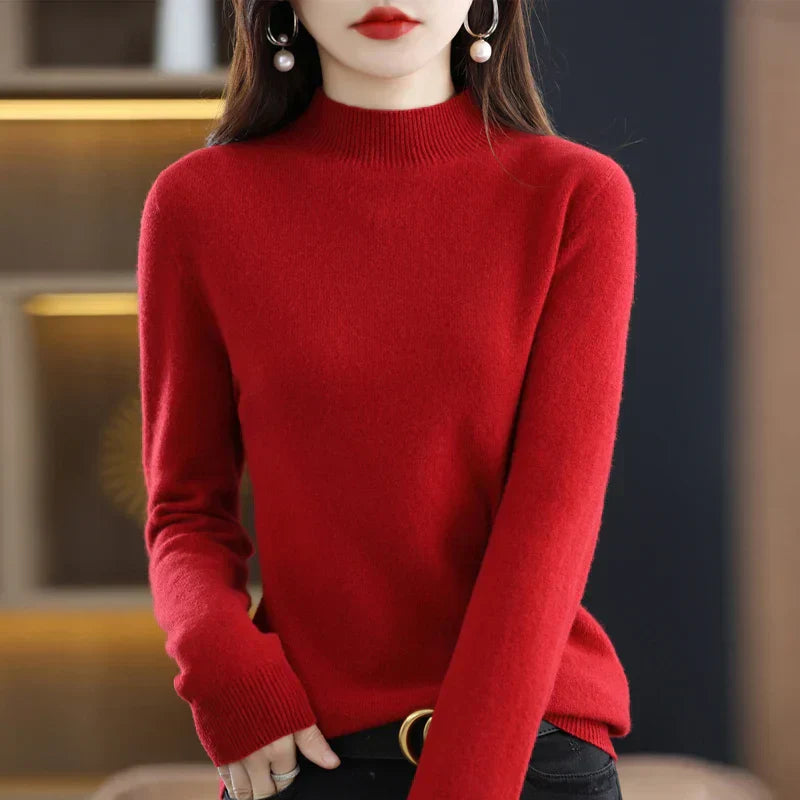Soft Women's Premium Cashmere Turtle Neck Sweater