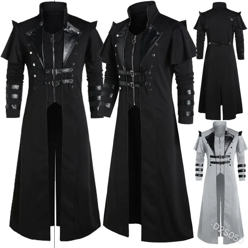 Dark Vintage Pirate Leather Jacket for Men - Luxicro