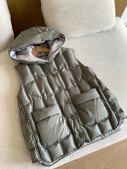 Warm Women's Puffy Down Vest
